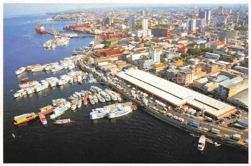 AK / Ansichtskarte Manaus Amazonas Brazil Fair of Modern Manaus Floating Dock Downtown aerial view