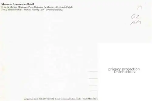 AK / Ansichtskarte Manaus Amazonas Brazil Fair of Modern Manaus Floating Dock Downtown aerial view