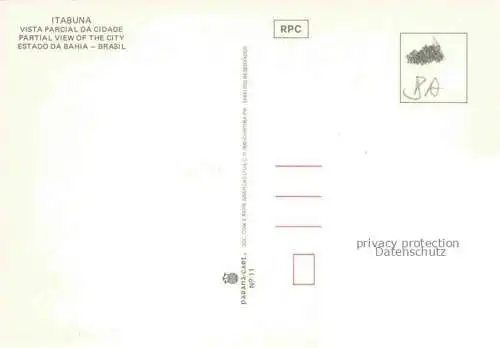 AK / Ansichtskarte Itabuna Bahia Brazil Partial view of the city aerial view