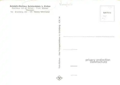 AK / Ansichtskarte Reinhardshain Gruenberg GIEssEN Hessen Autobahn-Rasthaus Restaurant Fremdenzimmer
