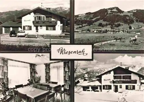 AK / Ansichtskarte Bolsterlang Gaestehaus Pension Haus Wiesenruh Gastraum Panorama