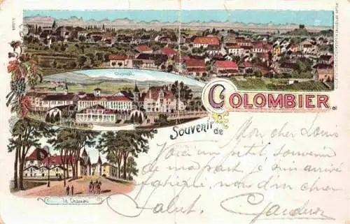 AK / Ansichtskarte Colombier  BOUDRY NE Panorama Château Litho
