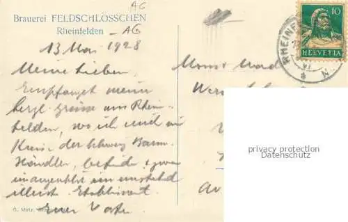 AK / Ansichtskarte RHEINFELDEN AG Brauerei Feldschloesschen