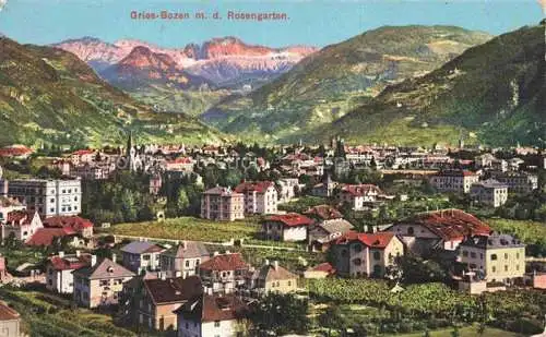 AK / Ansichtskarte Gries  Bozen BOLZANO Suedtirol IT Panorama mit Blick gegen Rosengarten Dolomiten