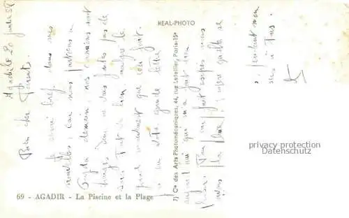 AK / Ansichtskarte Agadir Maroc La piscine et la plage