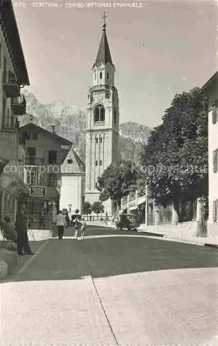 AK / Ansichtskarte Cortina d Ampezzo Veneto IT Corso Vittorio Emanuele Chiesa