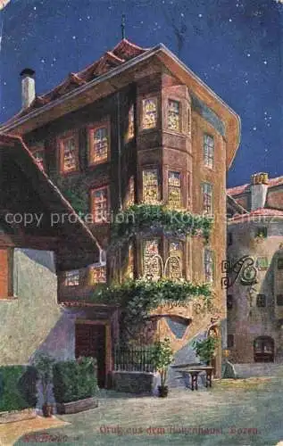 AK / Ansichtskarte Bozen  BOLZANO Suedtirol IT Batzenhaeusl Wirtshaus Kuenstlerkarte