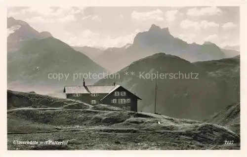 AK / Ansichtskarte Ulmerhuette 2280m Vorarlberg AT Berghaus Blick gegen Patteriol Alpenpanorama
