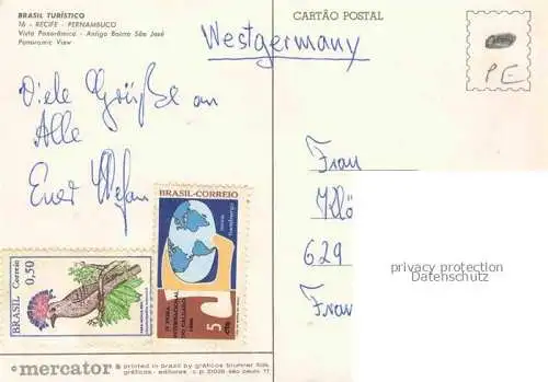 AK / Ansichtskarte Recife Pernambuco Brazil Vista panoramica antigo Bairro Sao José