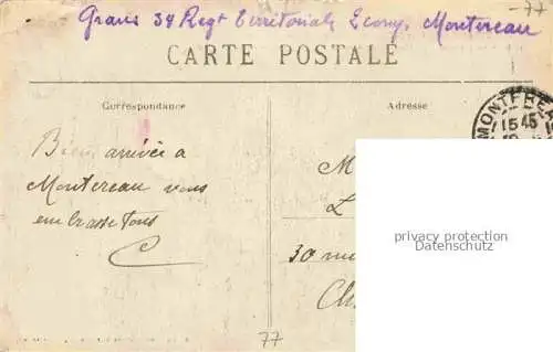 AK / Ansichtskarte Montereau -Fault-Yonne PROVINS 77 Seine-et-Marne Pont de Seine barricadé par des sacs de sable et miné en prévision de l'attaque des Allemands Grande Guerre