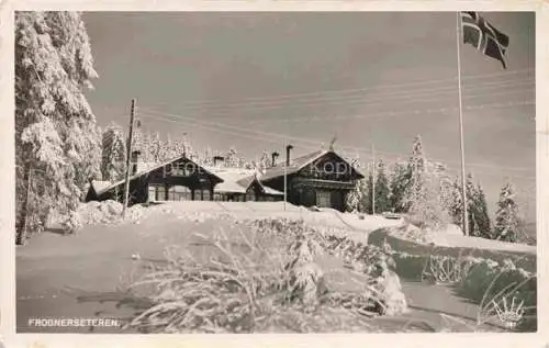 AK / Ansichtskarte Frognerseteren Akershus Norge Winterpanorama Restaurant