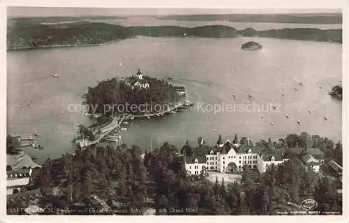 AK / Ansichtskarte Saltsjoebaden Sweden Flygfoto Grand Hotel Restaurant