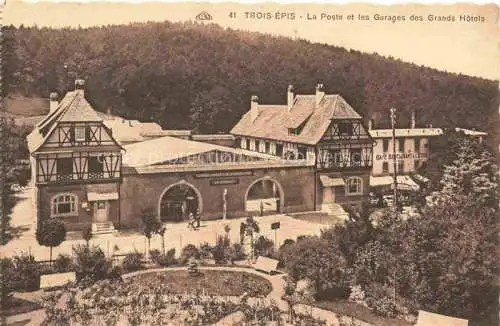 AK / Ansichtskarte Trois-Epis Drei-aehren 68 Haut-Rhin La Poste et les Garages des Grand Hôtels