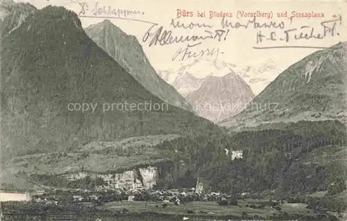 AK / Ansichtskarte Buers Bludenz Vorarlberg AT Panorama Blick gegen Scesaplana Militaersache