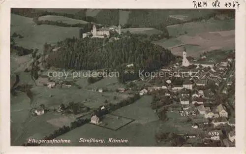 AK / Ansichtskarte Strassburg Kaernten AT Fliegeraufnahme Feldpost