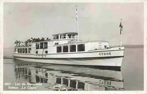 AK / Ansichtskarte Lac de Neuchatel Bateau Le Cygne Fahrgastschiff