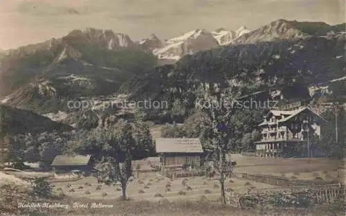 AK / Ansichtskarte Hohfluh-Hasliberg Bruenig BE Panorama Hotel Bellevue Berner Alpen