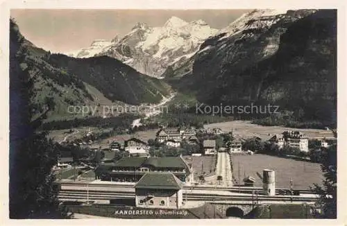 AK / Ansichtskarte Kandersteg BE Panorama Blick gegen Bluemlisalp