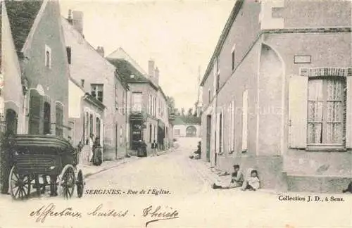 AK / Ansichtskarte Sergines SENS 89 Yonne Rue de l'Eglise