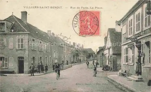 AK / Ansichtskarte Villiers-Saint-Benoit AUXERRE 89 Yonne Rue de Paris La Place