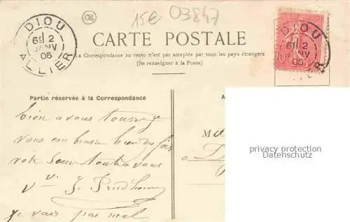 AK / Ansichtskarte Diou Moulins 03 Allier La Rue de la Gare