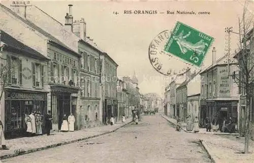 AK / Ansichtskarte Ris-Orangis Evry 91 Essonne Rue Nationale centre
