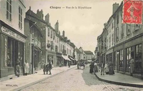 AK / Ansichtskarte Chagny  71 Saone-et-Loire Rue de la Republique