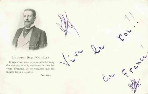 AK / Ansichtskarte ORLEANS 45 Loiret Philippe Duc d'Orleans Portrait