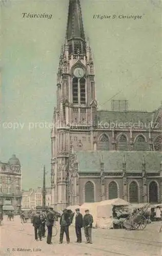 AK / Ansichtskarte TOURCOING 59 Nord Eglise St Christophe