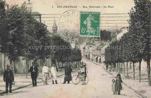 AK / Ansichtskarte Ris-Orangis Evry 91 Essonne Rue Nationale Le Haut