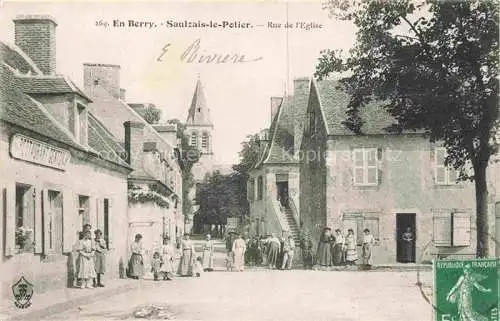 AK / Ansichtskarte Saulzais-le-Potier Saint-Amand-Montrond 18 Cher Rue de l'Eglise