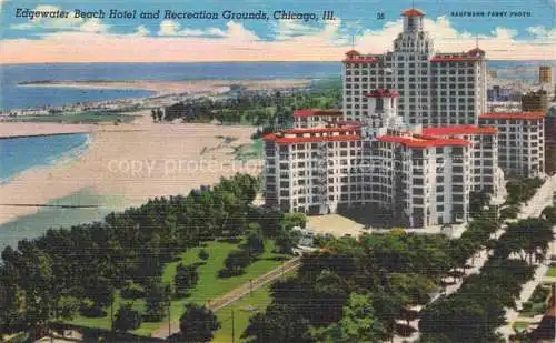 AK / Ansichtskarte Edgewater Beach CHICAGO Illinois USA Edgewater Beach Hotel and Recreation Ground