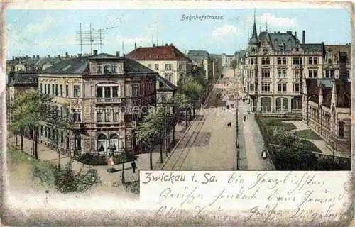 AK / Ansichtskarte ZWICKAU  Sachsen Bahnhofstrasse