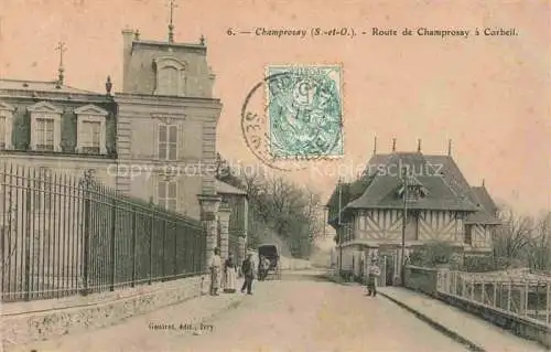 AK / Ansichtskarte Champrosay EVRY 91 Essonne Route de Champrosay a Corbeil