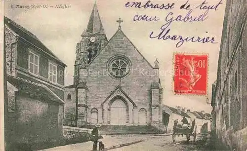 AK / Ansichtskarte MAssY-VERRIERES Palaiseau 91 Essonne Eglise