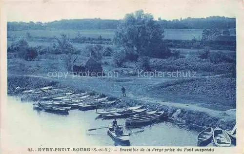 AK / Ansichtskarte Evry-Petit-Bourg EVRY 91 Essonne Ensemble de la Berge prise du Pont suspendu