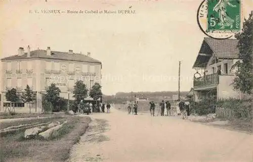AK / Ansichtskarte Vigneux -sur-Seine 91 Essonne Route de Corbeil et Maison Dupraz