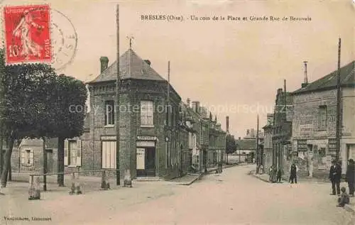 AK / Ansichtskarte Bresles Beauvais 60 Oise Un coin de la Place et Grande Rue de Beauvais