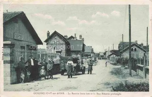 AK / Ansichtskarte Guignicourt LAON 02 Aisne La Recette buraliste et la Rue Hezette prolongee