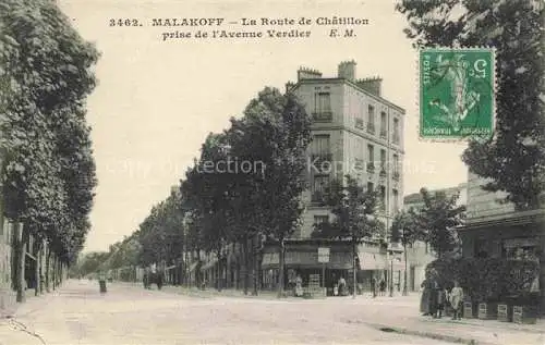 AK / Ansichtskarte MALAKOFF  Malakoff-la-Tour Antony 92 Hauts-de-Seine La Route de Chatillon prise de l'Avenue Verdier