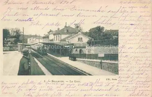 AK / Ansichtskarte BELLEVUE -MEUDON Boulogne-Billancourt 92 Hauts-de-Seine La Gare