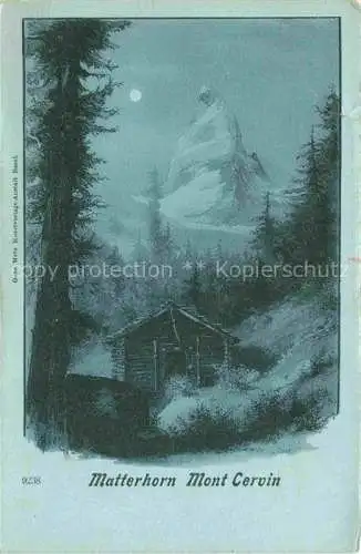 AK / Ansichtskarte Matterhorn Mont Cervin 4478m ZERMATT VS Motiv