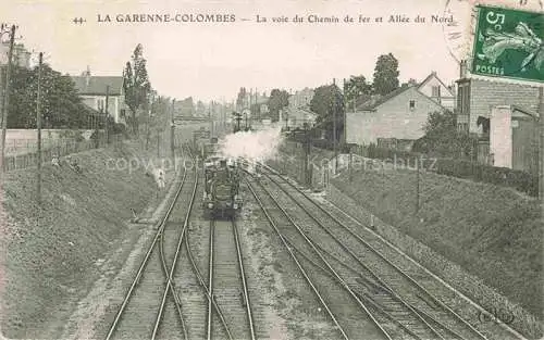 AK / Ansichtskarte LA GARENNE -COLOMBES 92 Hauts-de-Seine La voie du Chemis de fer et Allee du Nord