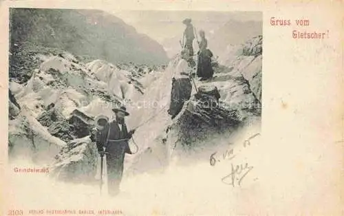 AK / Ansichtskarte Grindelwald BE Gletscher Bergsteiger