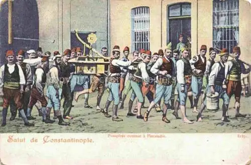 AK / Ansichtskarte Constantinople Constantinopel ISTANBUL TK Pompiers courant a l'incendie