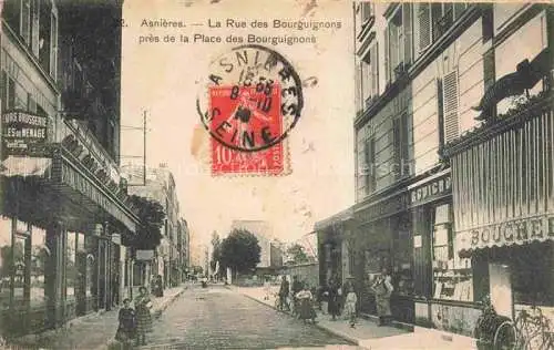 AK / Ansichtskarte ASNIERES  92-SUR SEINE Hauts-de-Seine La Rue des Bourguignons pres de la Place des Bourguignons