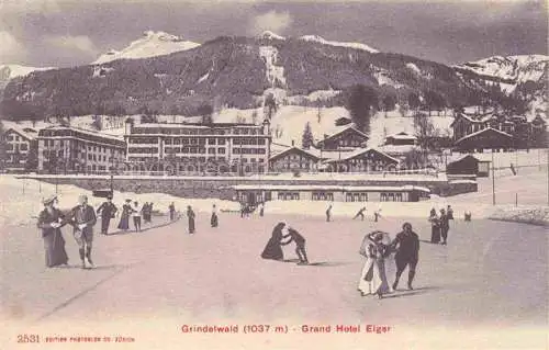 AK / Ansichtskarte Grindelwald BE Grand Hotel Eiger Eisstadion