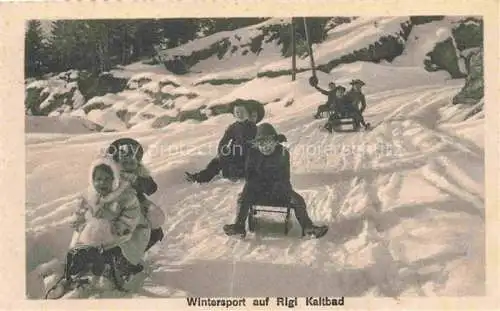 AK / Ansichtskarte Rigi Kaltbad LU Wintersportpartie Rodeln