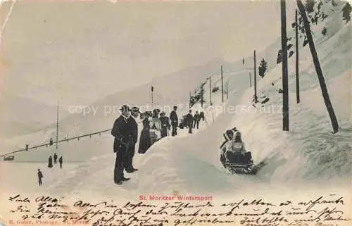 AK / Ansichtskarte St Moritz  SANKT MORITZ GR Wintersport Rodeln