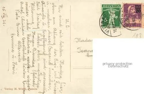 AK / Ansichtskarte Grubisbalm Vitznau LU Kurhaus Grubisbalm mit Dependance Enziane